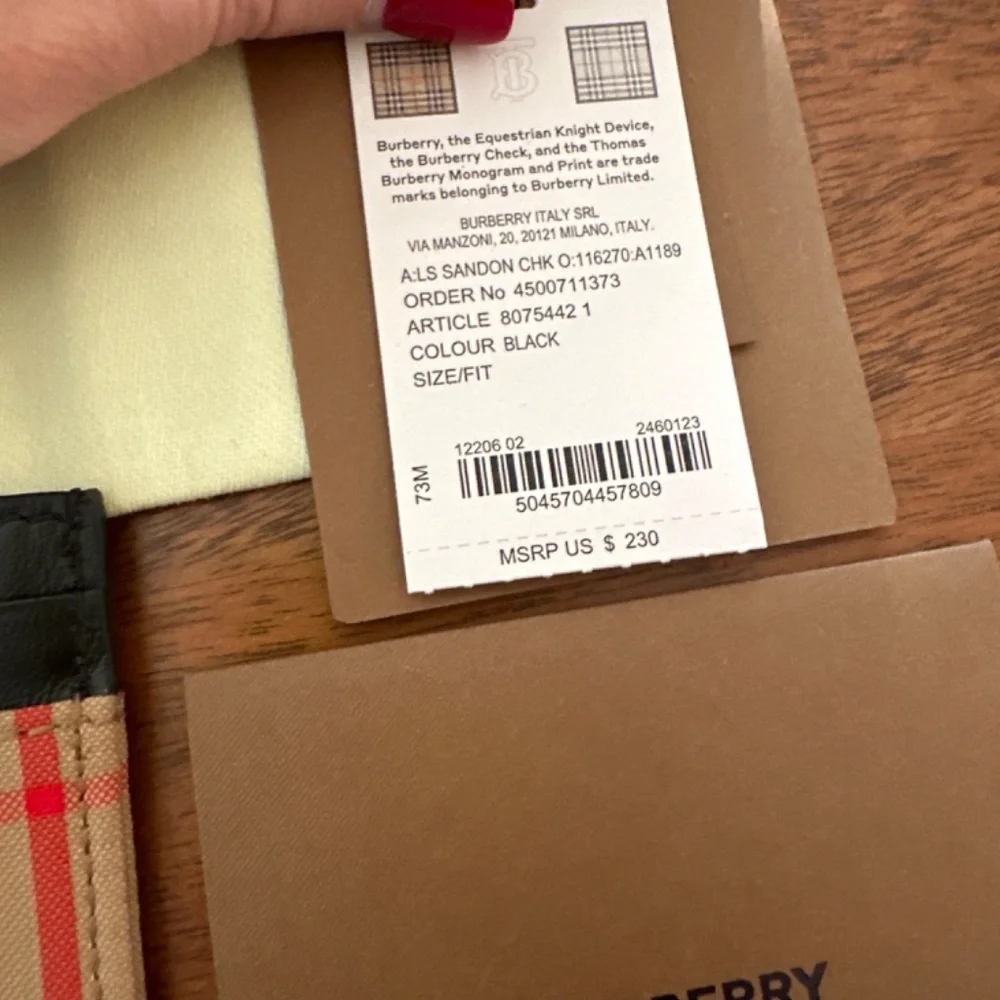 Burberry Vintage Check Calfskin Card Case Archive Beige Black - Picture 4 of 6